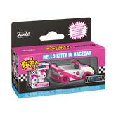 bitty pop! rides hello kitty in racecar