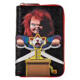 chucky clown cosplay zip around wallet