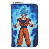 dragon ball exclusive goku & vegeta super saiyan blue glow zip around wallet