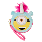 minions fluffy unicorn exclusive costume plush wristlet wallet