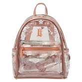loungefly clear floral mini backpack