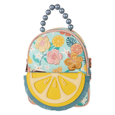 loungefly tropical lemon floral convertible mini backpack & crossbody bag
