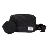 spider-man black & white suit sling crossbody bag with coin bag