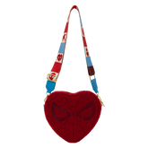 spider-man sherpa heart shaped crossbody bag