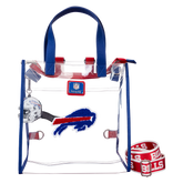 nfl buffalo bills clear convertible backpack & tote crossbody stadium bag