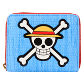 nycc limited edition one piece luffy jolly roger zip around wallet