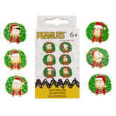 peanuts snoopy & gang holiday wreath mystery box pin
