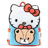 sanrio hello kitty & tiny chum bear sherpa mini backpack