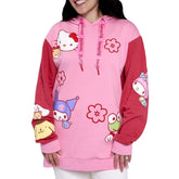 sanrio hello kitty & friends color block unisex hoodie