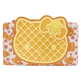 hello kitty breakfast waffle flap wallet