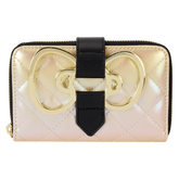 sanrio hello kitty 50th anniversary gold zip around wallet