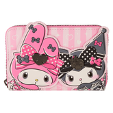 sanrio my melody & kuromi zip around wallet