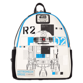star wars: the power of the force r2-d2 astromech droid light up mini backpack
