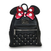 minnie mouse classic bow quilted texture ear mini backpack