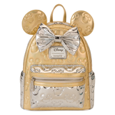 minnie mouse exclusive metallic gold & silver quilted mini backpack