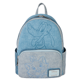 disney dogs & cats faux denim mini backpack