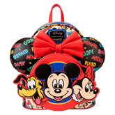 mickey & friends classic all-over print mini backpack with ear headband