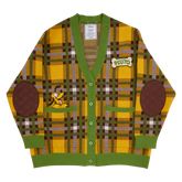 pluto 95th anniversary plaid knit cardigan