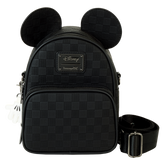 mickey mouse checkered texture convertible mini backpack & crossbody bag