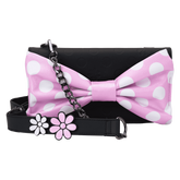 minnie mouse floral rock the dots clutch crossbody bag