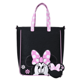 minnie mouse floral rock the dots tote crossbody bag with coin bag