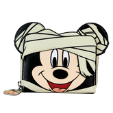 mickey mouse mummy cosplay glow zip around wallet