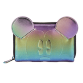 mickey mouse exclusive oil slick iridescent cosplay zip around wallet