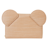 mickey mouse woven texture zip around wallet