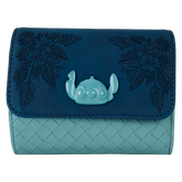stitch embroidered floral wallet