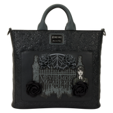 wednesday black roses convertible backpack & tote crossbody bag