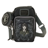 wednesday black roses cell phone crossbody bag with coin bag