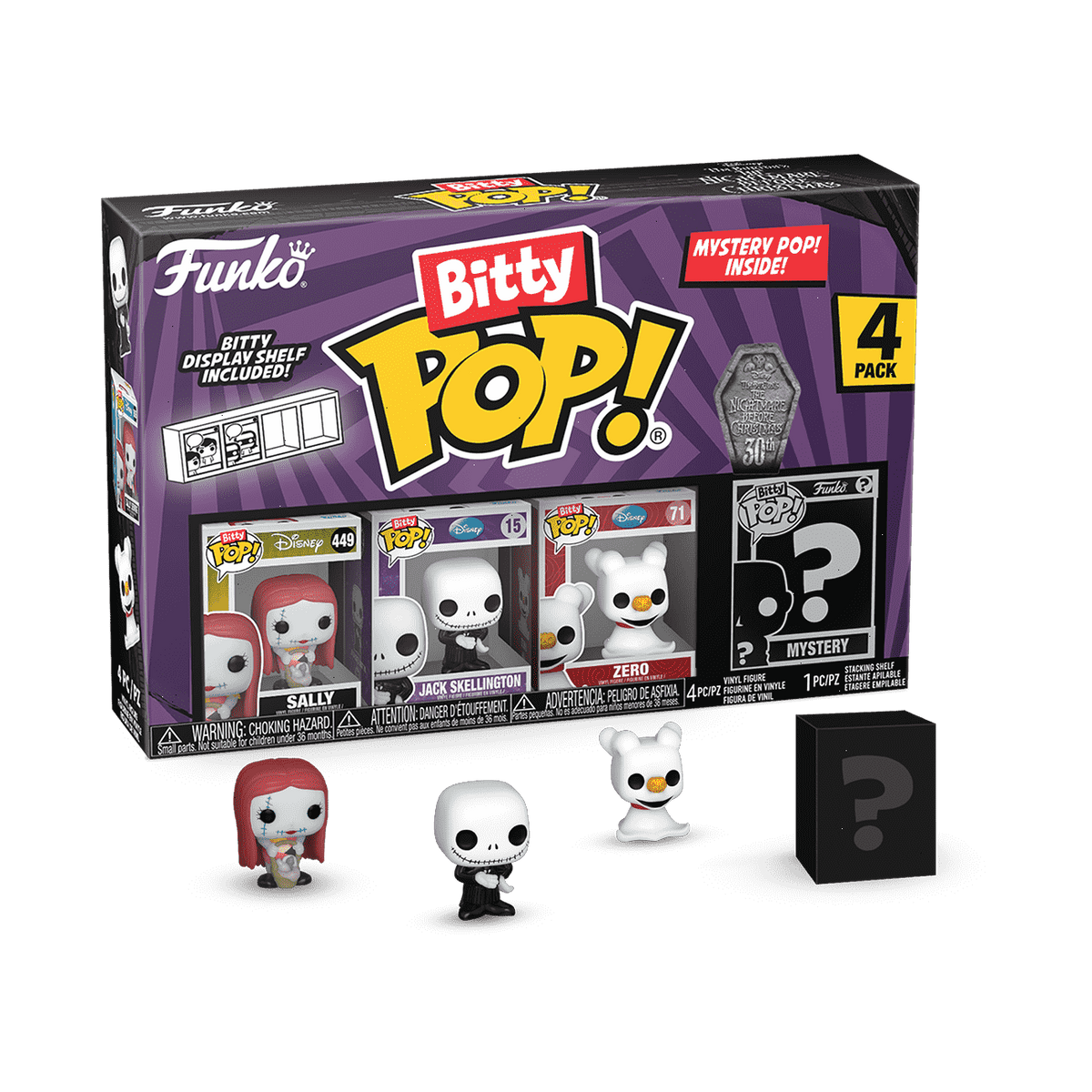 bitty pop! the nightmare before christmas 4-pack series 3