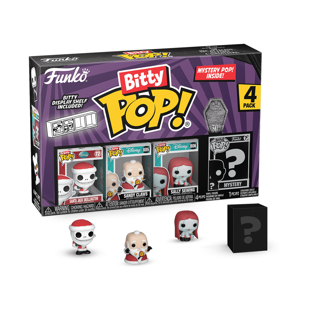 bitty pop! the nightmare before christmas 4-pack series 4