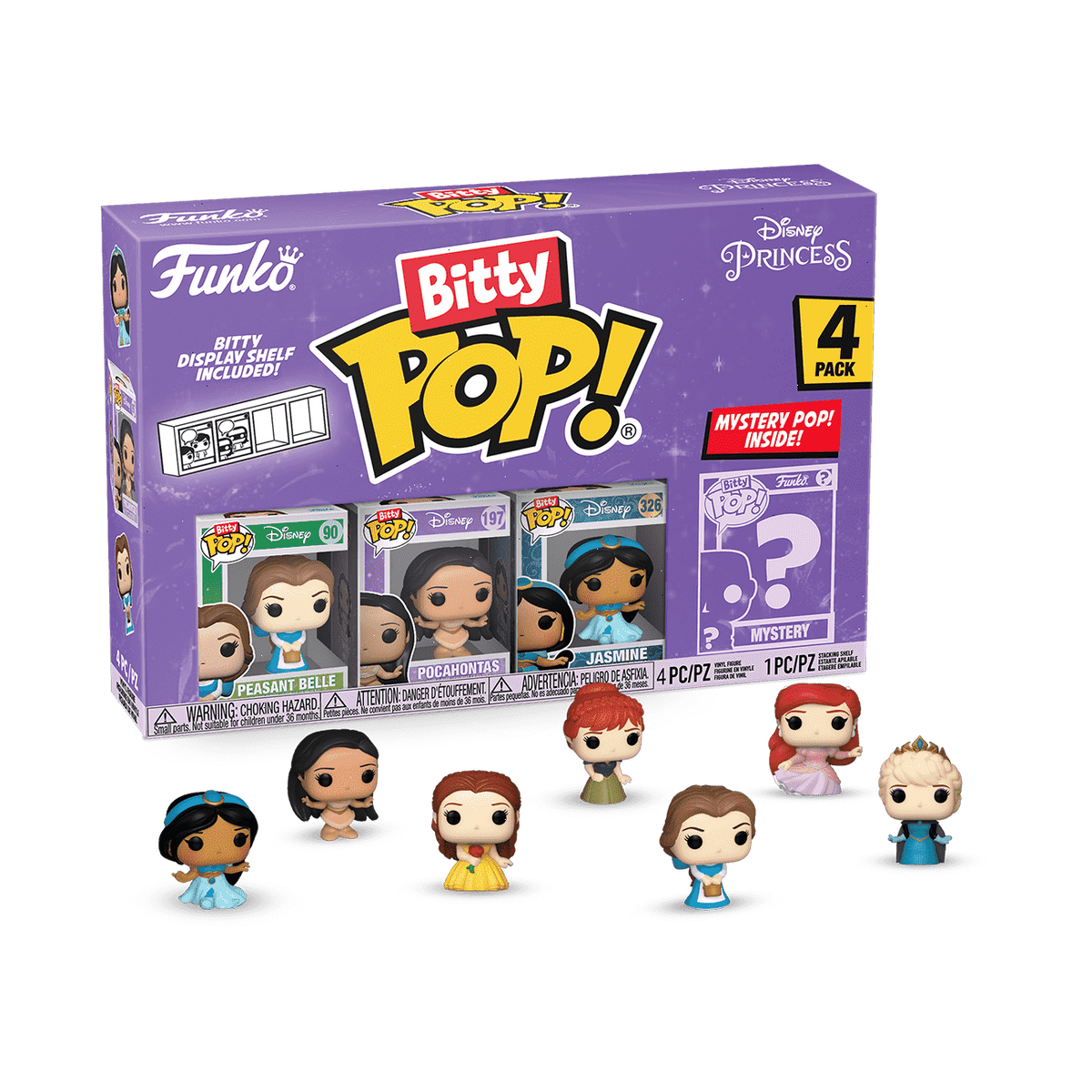 bitty pop! disney princess 4-pack series 2