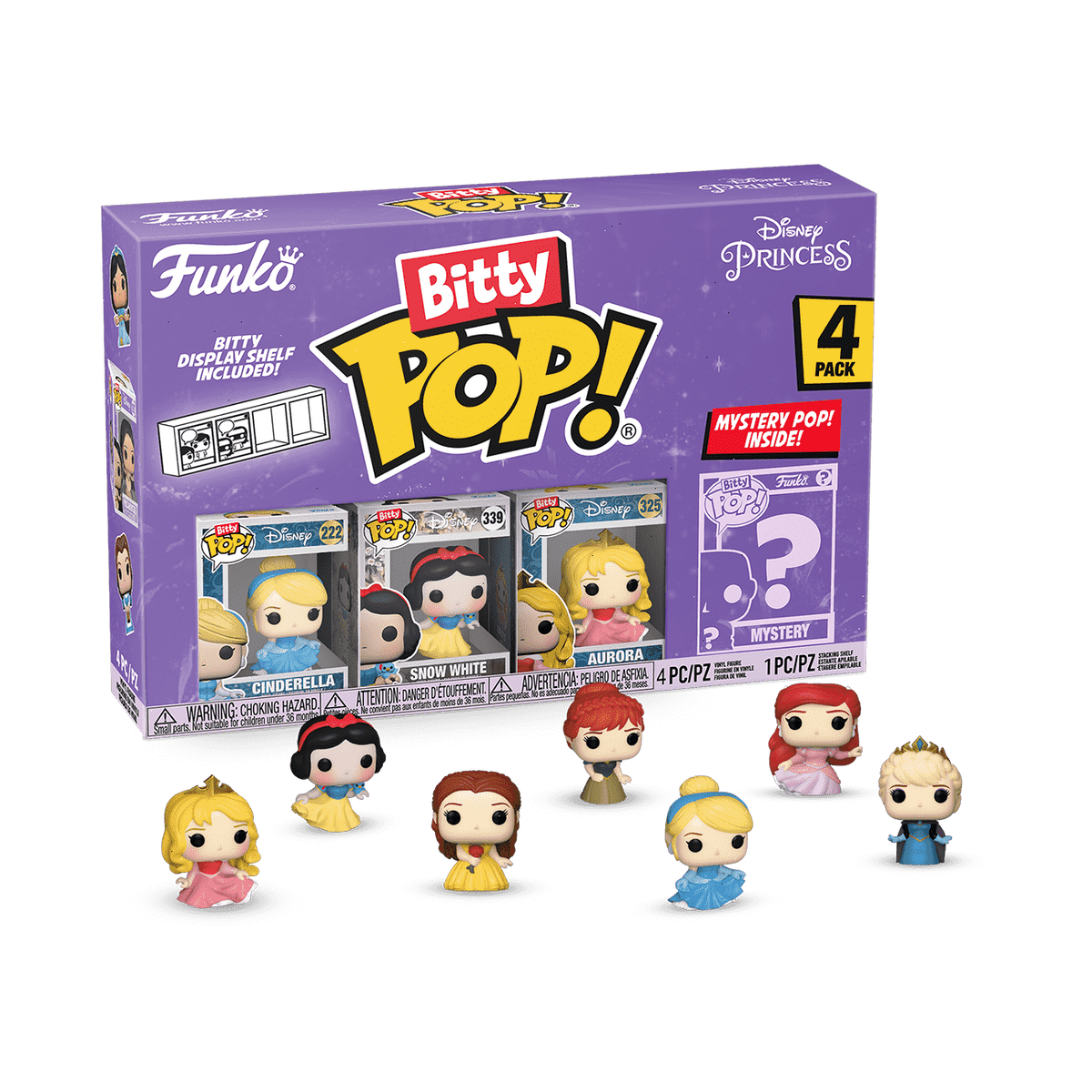 bitty pop! disney princess 4-pack series 3
