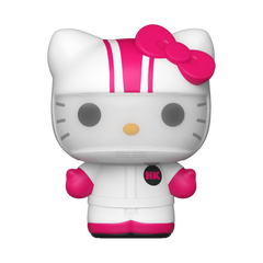 bitty pop! rides hello kitty in racecar