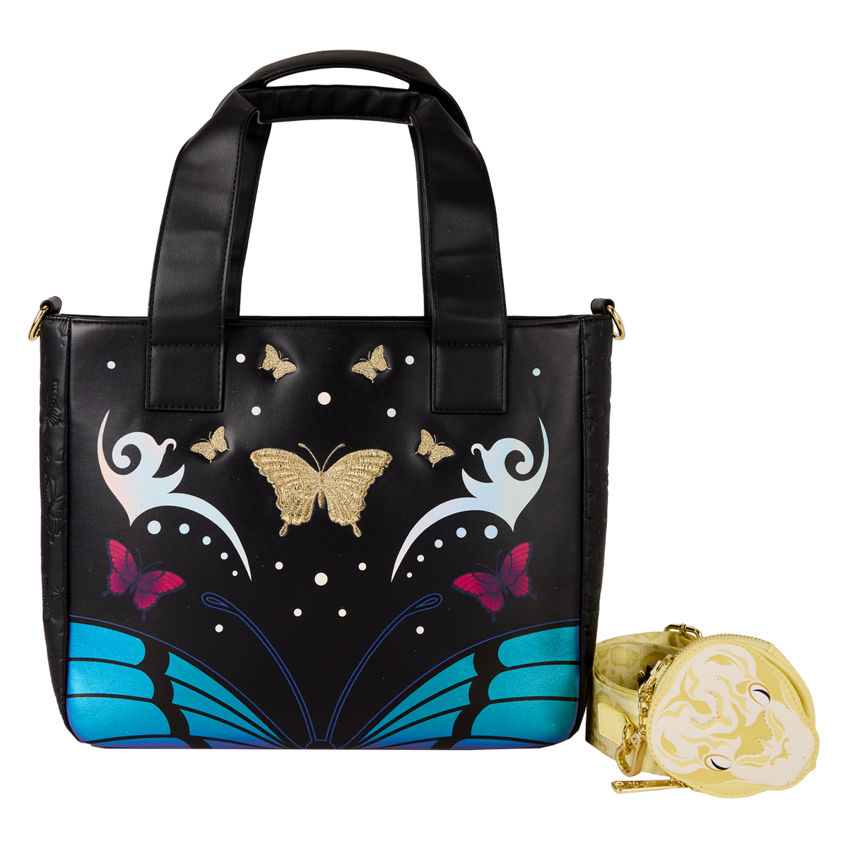 britney spears butterfly tote crossbody bag with coin bag