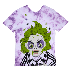 beetlejuice & lydia deetz reversible tie-dye unisex tee