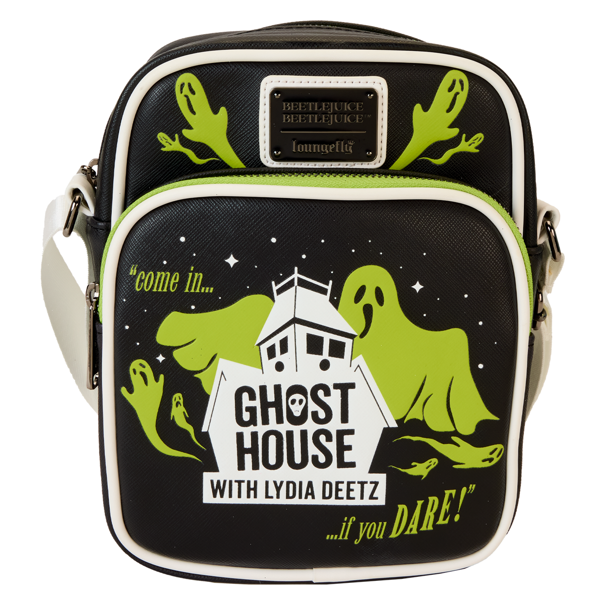beetlejuice beetlejuice ghost house glow crossbody bag