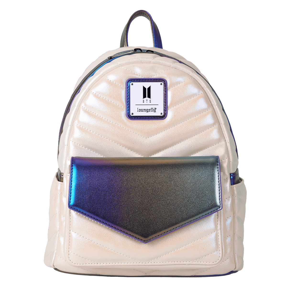 funko pop! by loungefly bts iridescent quilted mini backpack