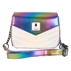 funko pop! by loungefly bts iridescent quilted crossbody bag