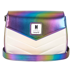 funko pop! by loungefly bts iridescent quilted crossbody bag