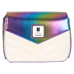 funko pop! by loungefly bts iridescent quilted crossbody bag