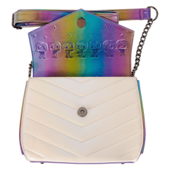funko pop! by loungefly bts iridescent quilted crossbody bag