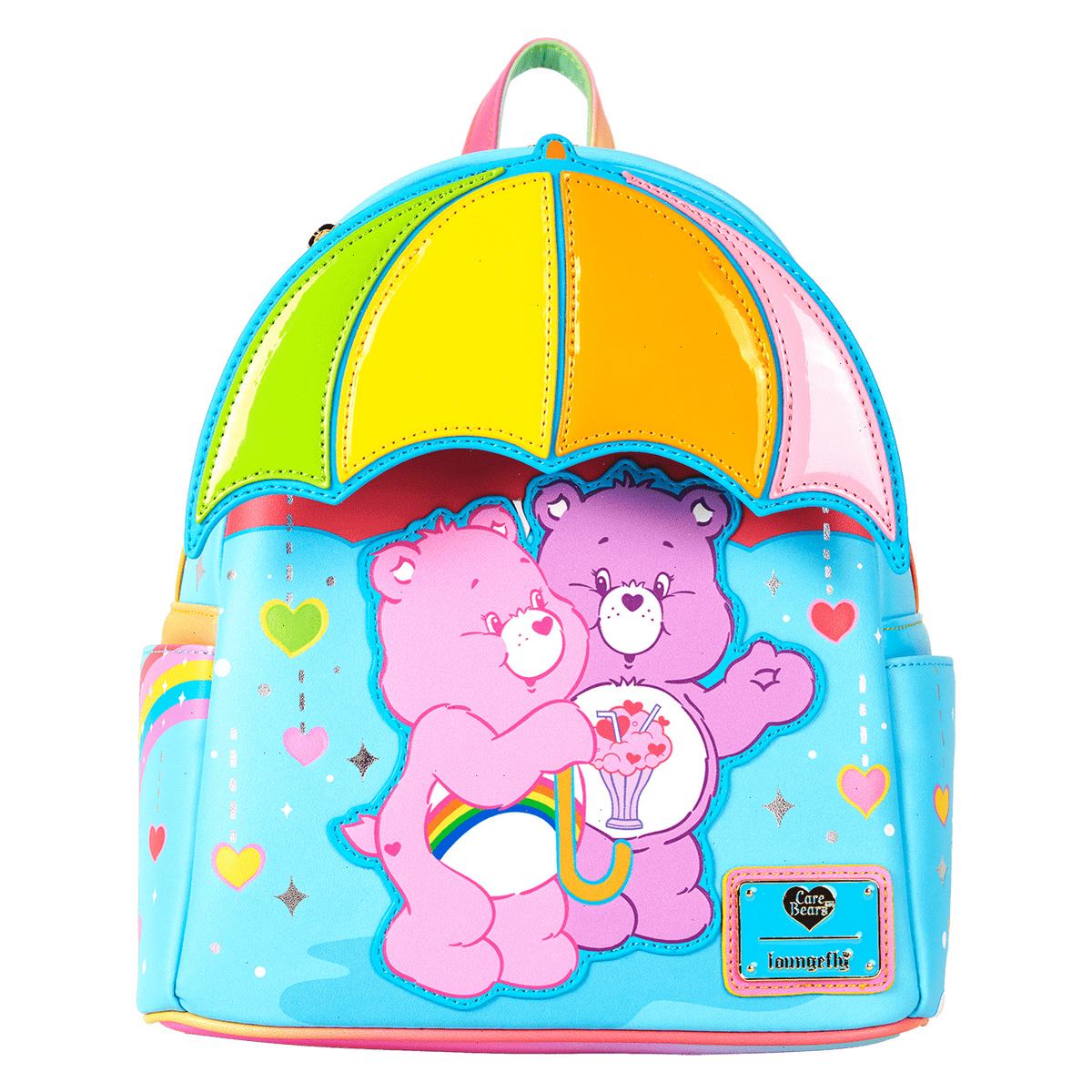 care bears cheer bear & share bear rainbow umbrella mini backpack