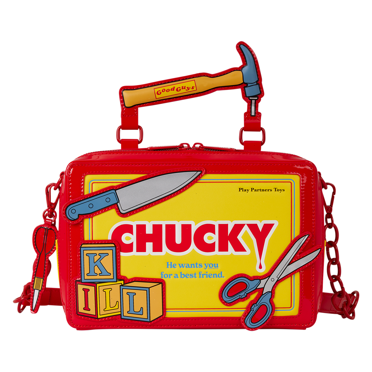 chucky good guys tool chest crossbody bag