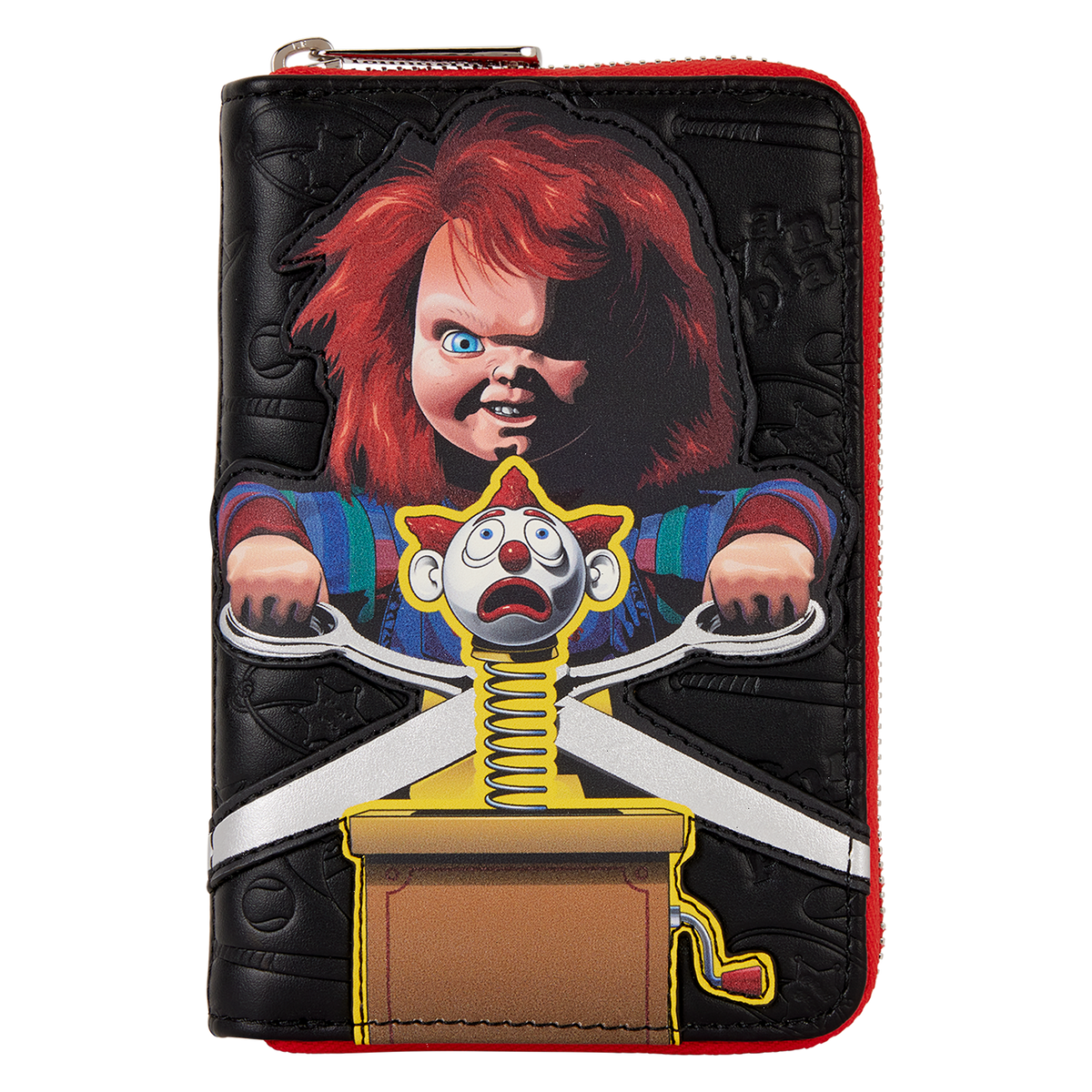 chucky clown cosplay zip around wallet