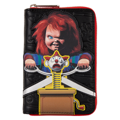 chucky clown cosplay zip around wallet