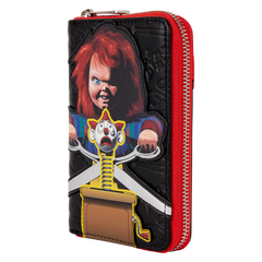 chucky clown cosplay zip around wallet