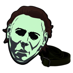 halloween michael myers mask glow crossbody bag